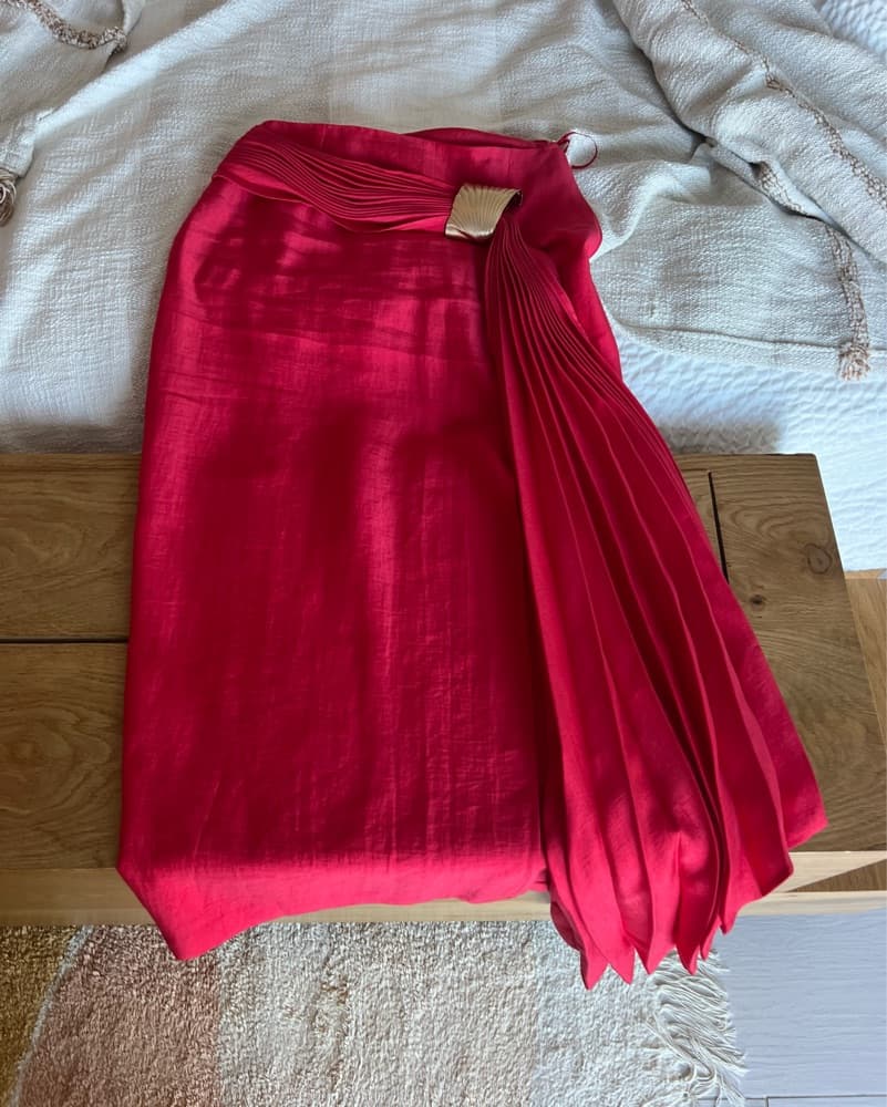 Cult Gaia Red Caroline Skirt - Image 3