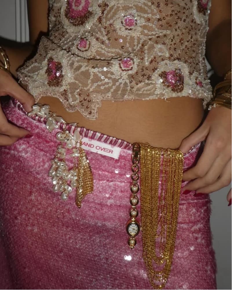 Hand over camilo Sequin Skirt Pink  - Image 3