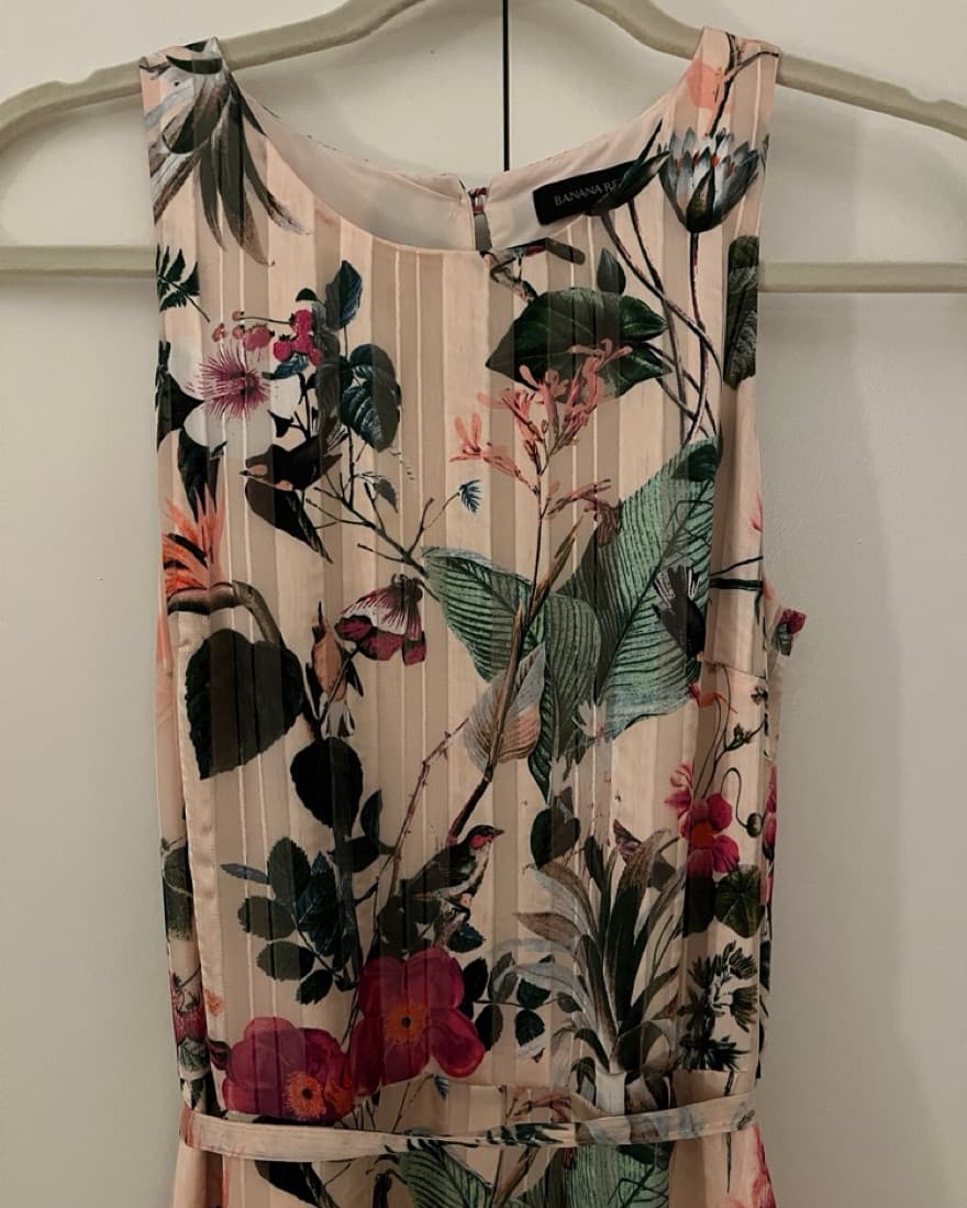 Banana Republic Pink Floral Dress  - Image 5