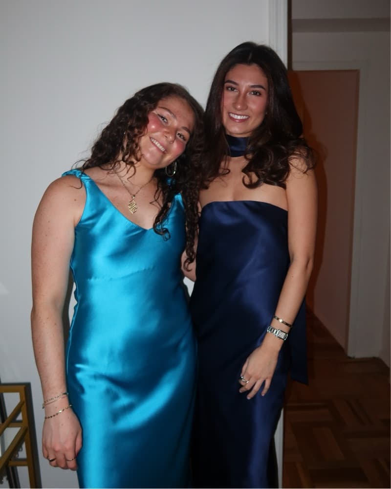 Zara Satin Blue Maxi Dress - Image 1