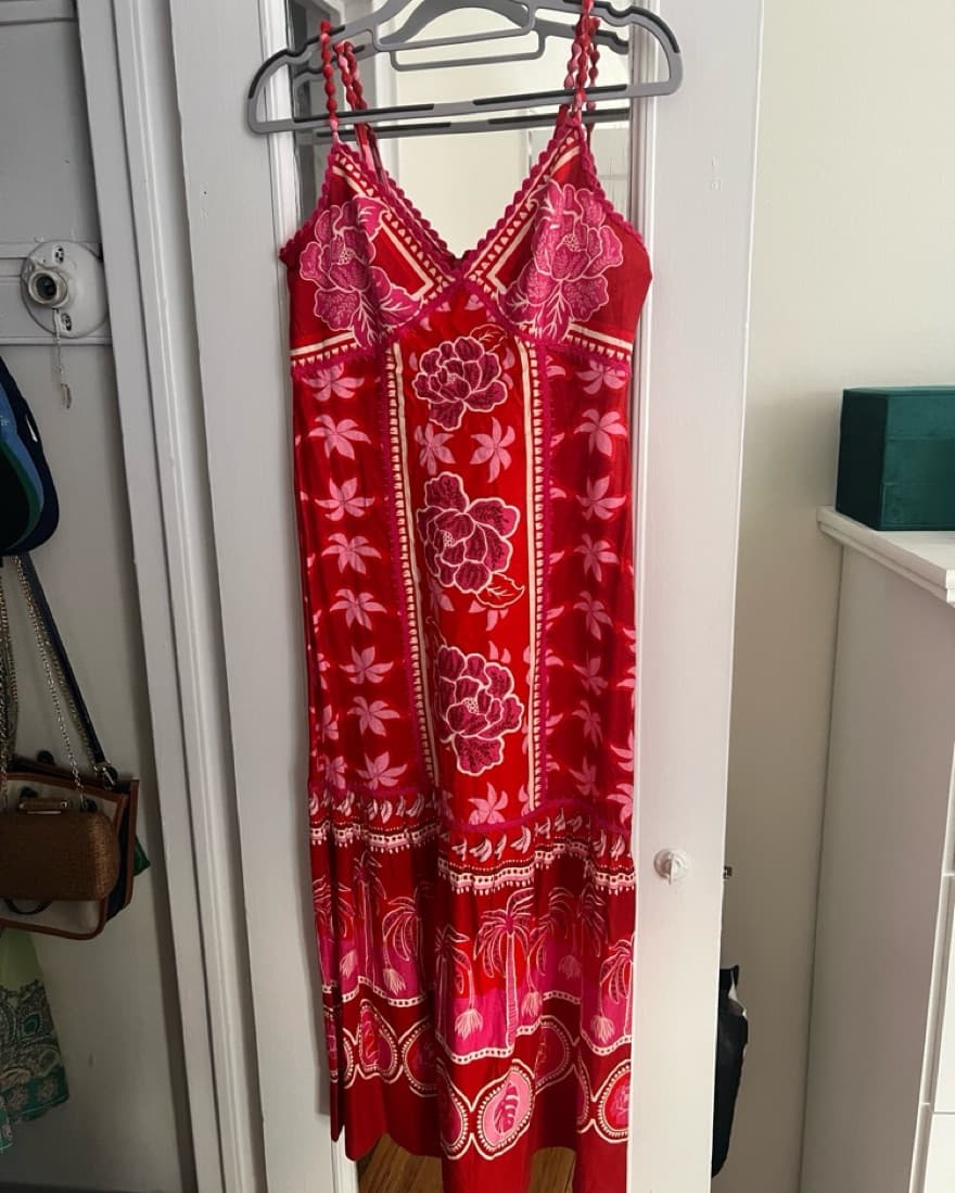 Caroline Constas Red/Pink Printed Maxi - Image 5