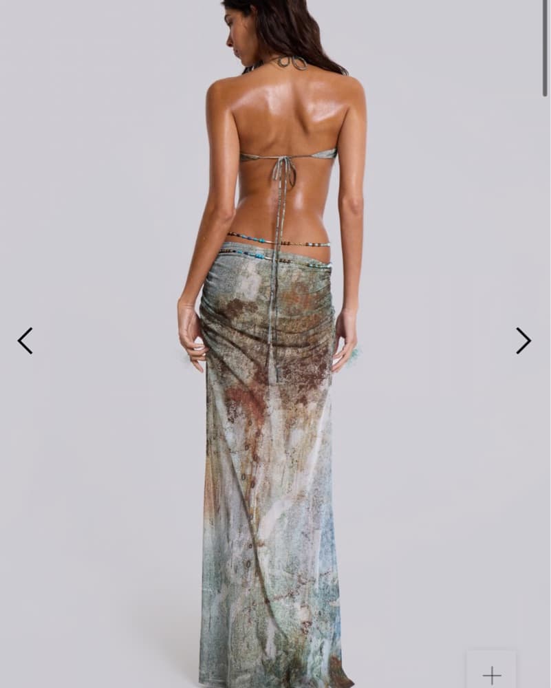 Vida Backless Maxi Dress With Shell Trim - Image 2