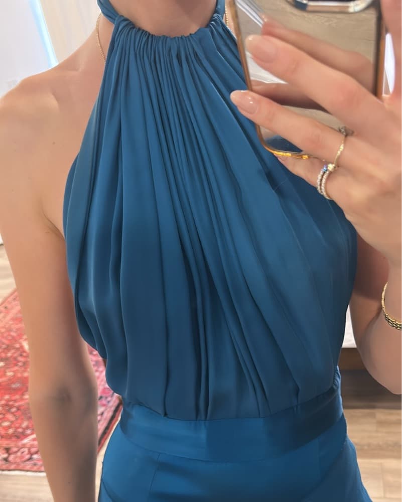 Juan Carlos Obanda Blue Backless Dress  - Image 4