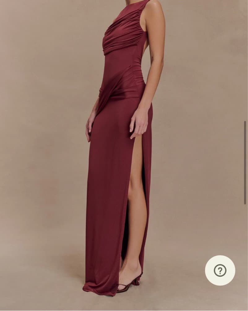 Meshki Maxi Drape Dress With Slit - Image 3