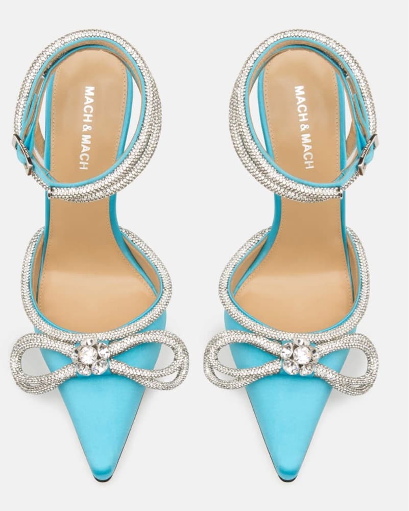 Mach & Mach Bow Satin Pumps - Image 2