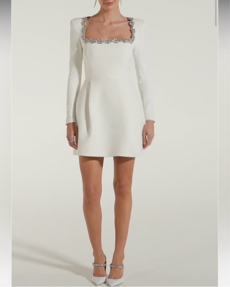 Nadine Merabi White Mini Dress - Image 2