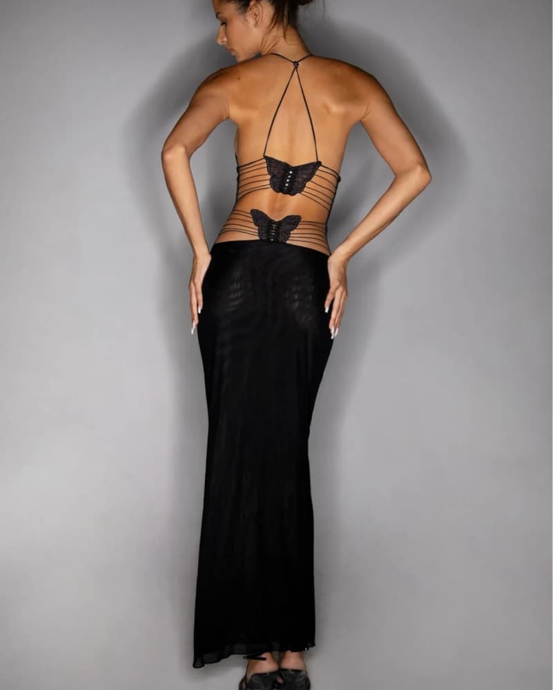 IAMGIA Ellery Buttefly Black Dress - Image 5