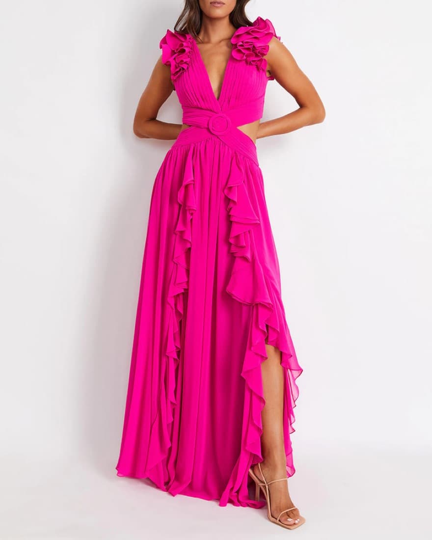 Pink PatBO Formal Gown - Image 3