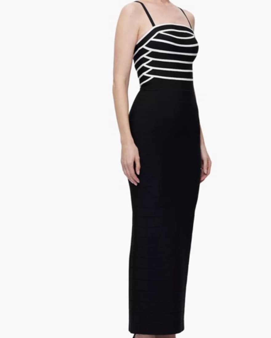 Hervé Léger Striped Bandage Gown - Image 1