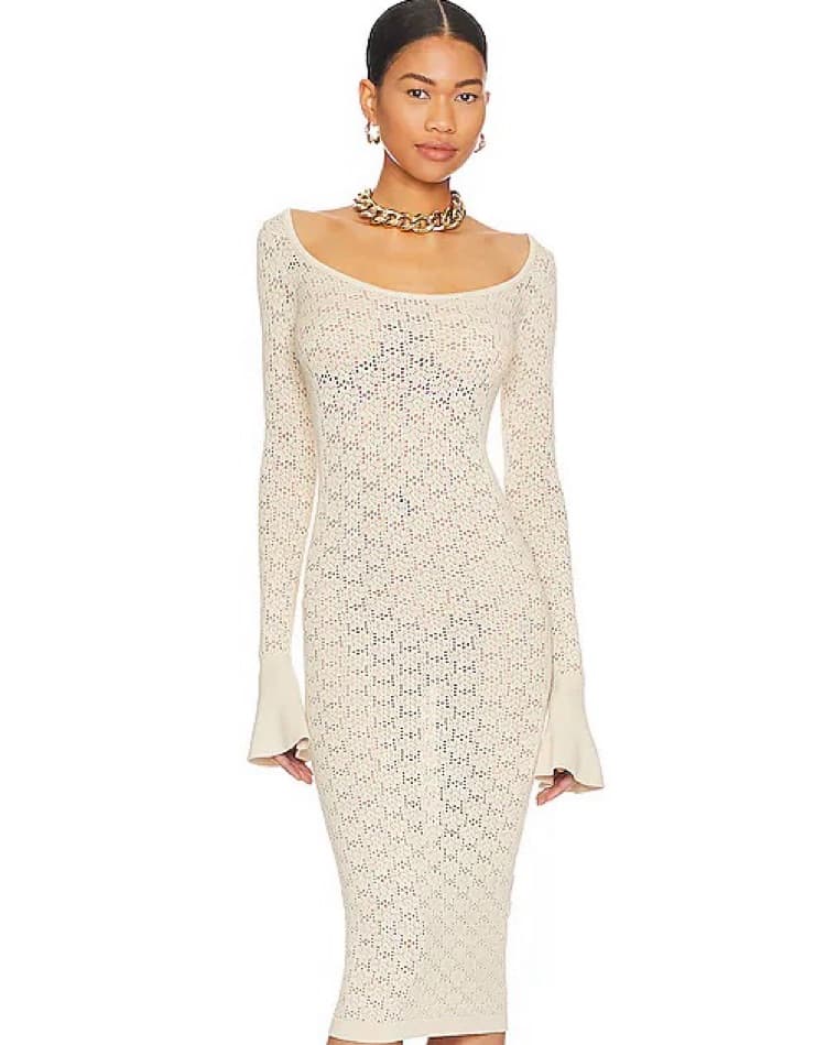 Tularosa Netia Crochet Knit Dress - Image 2