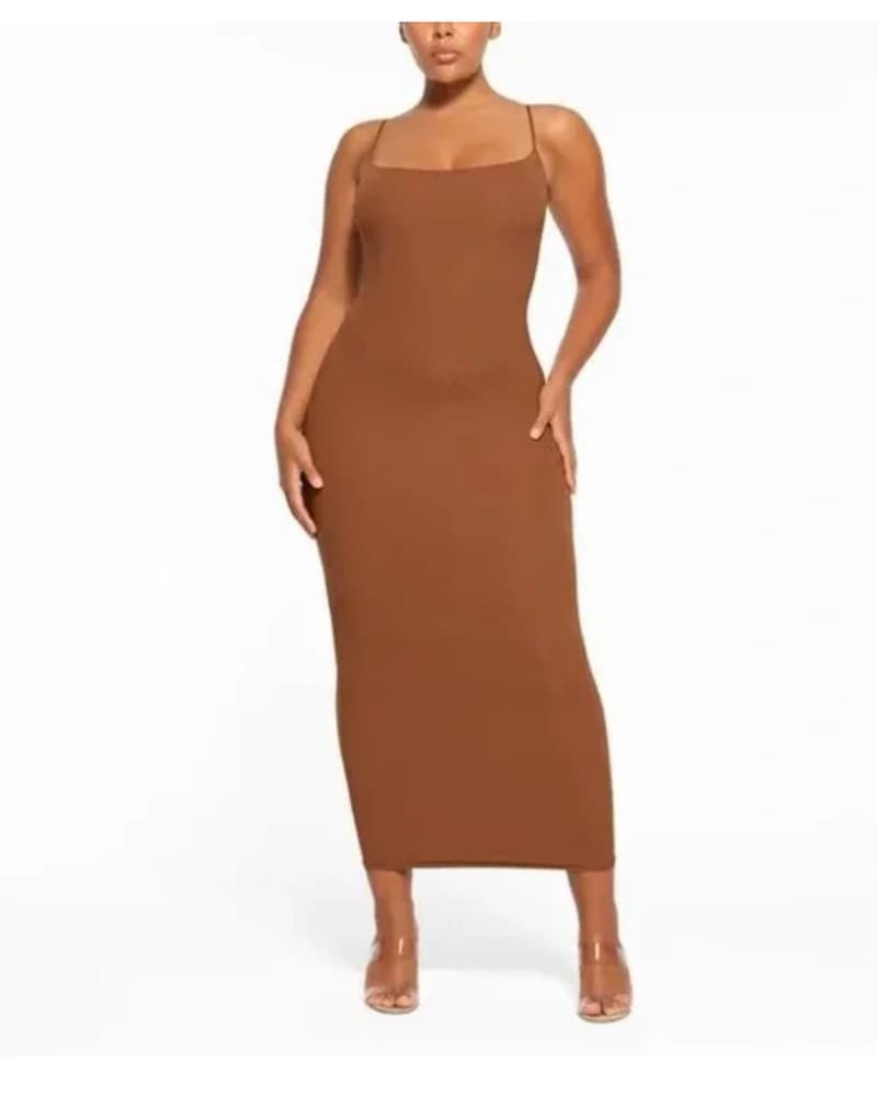 Skims Discontinued Burnt Orange Bodycon - Image 2