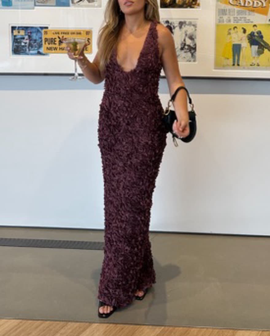 House of CB Carena Flower Applique Gown - Image 4