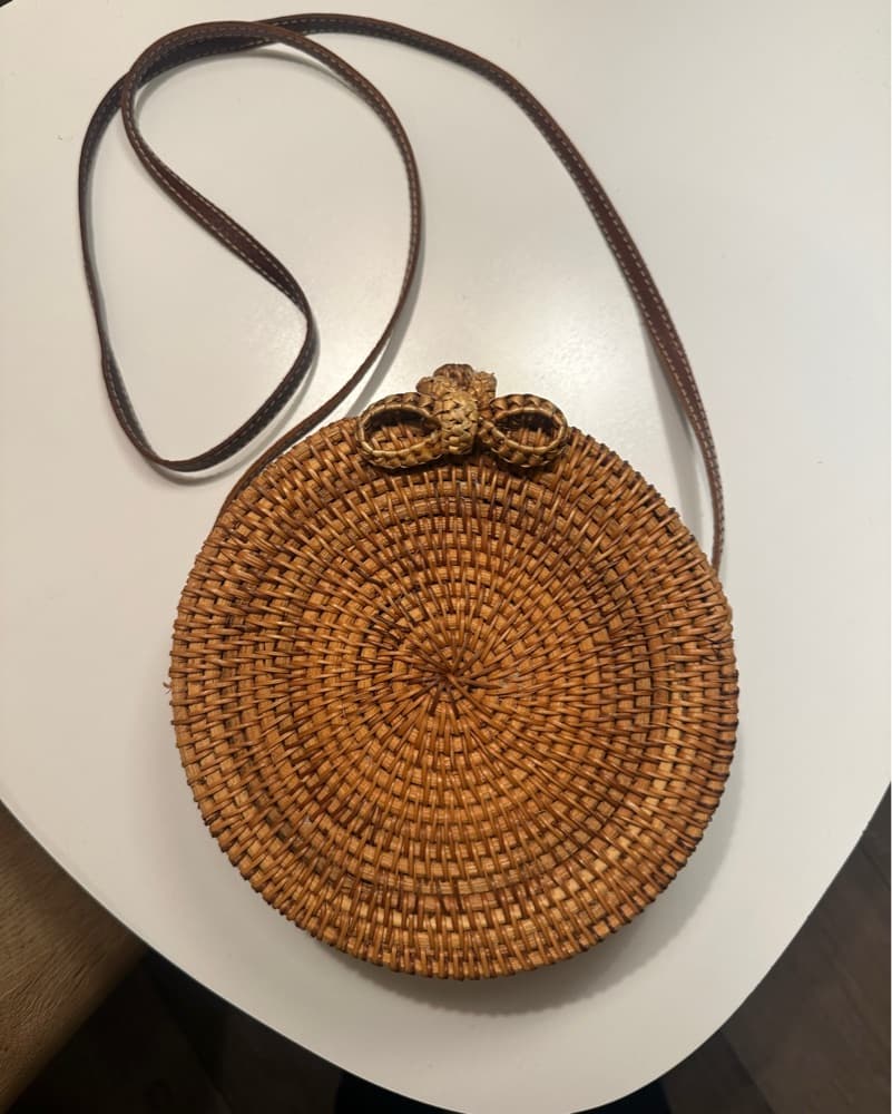 Rattan Crossbody Bag - Image 1