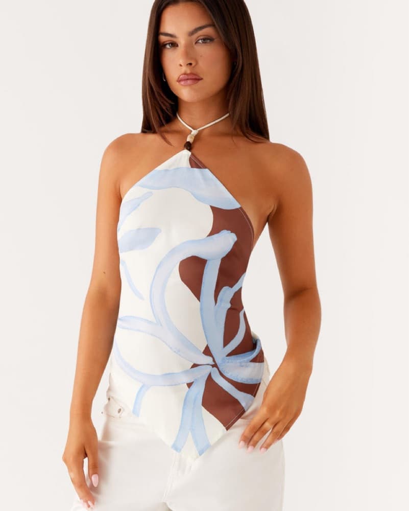 Chic Printed Halter Top - Image 1