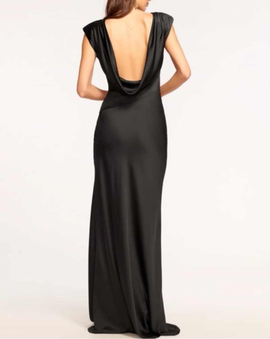 Ramy Brook Joanna Cowl Black Gown - Image 1