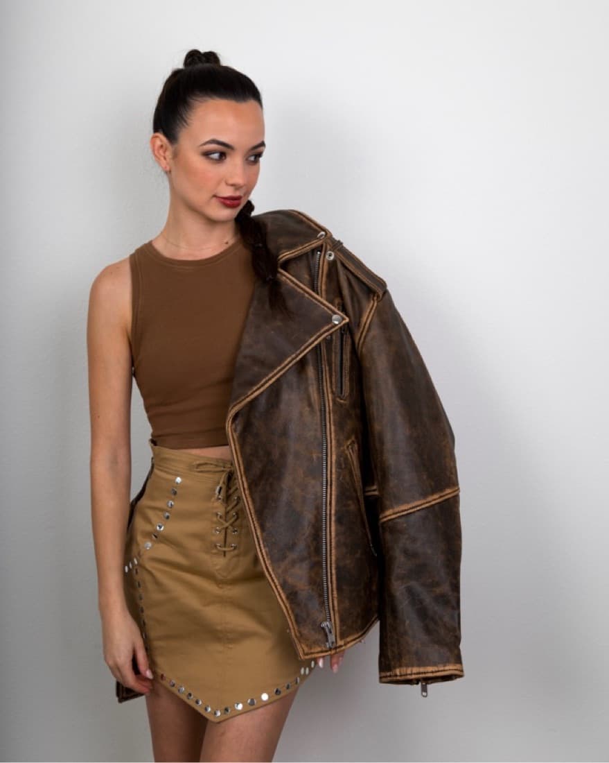 Brown Leather Jacket - Image 4