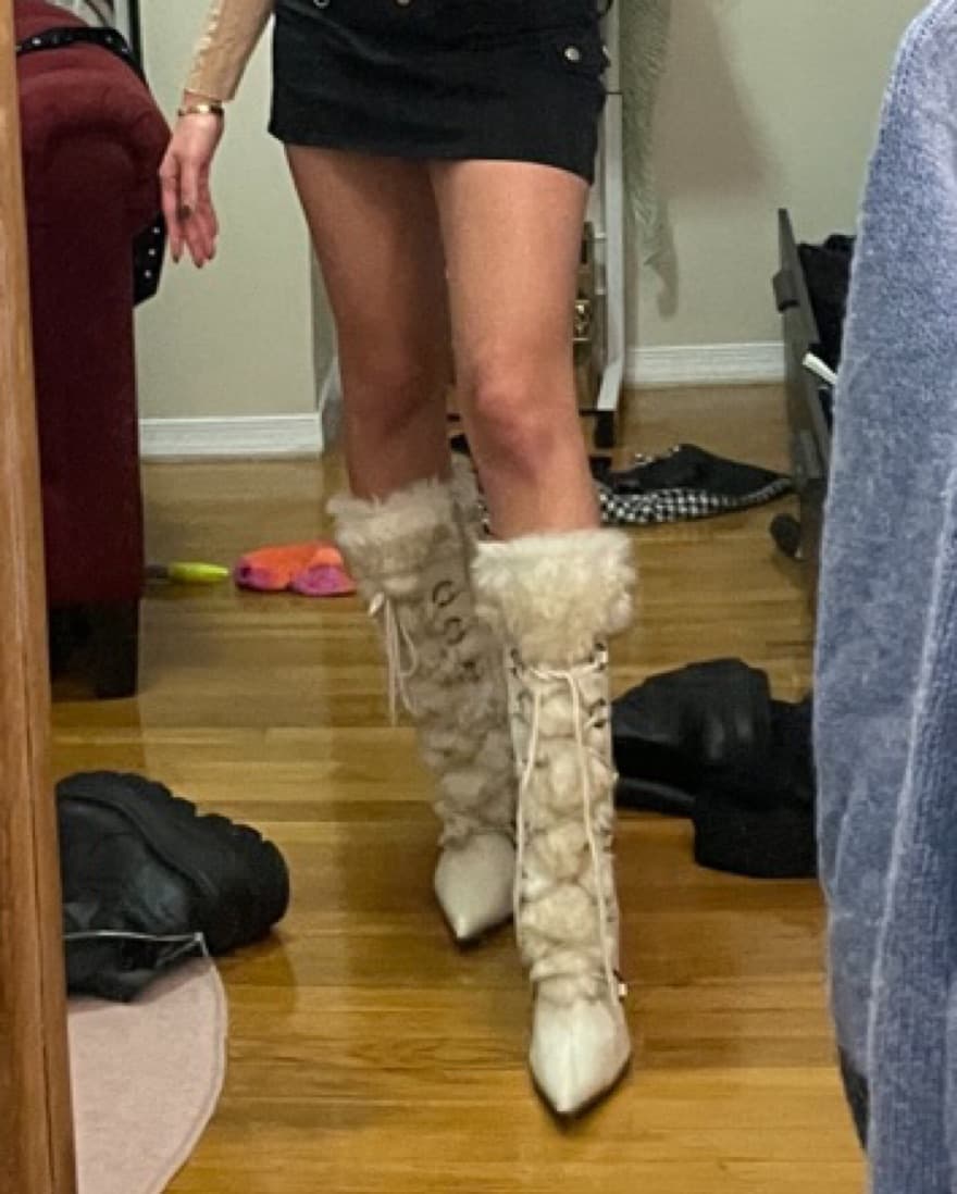 Fur stiletto Boots - Image 2