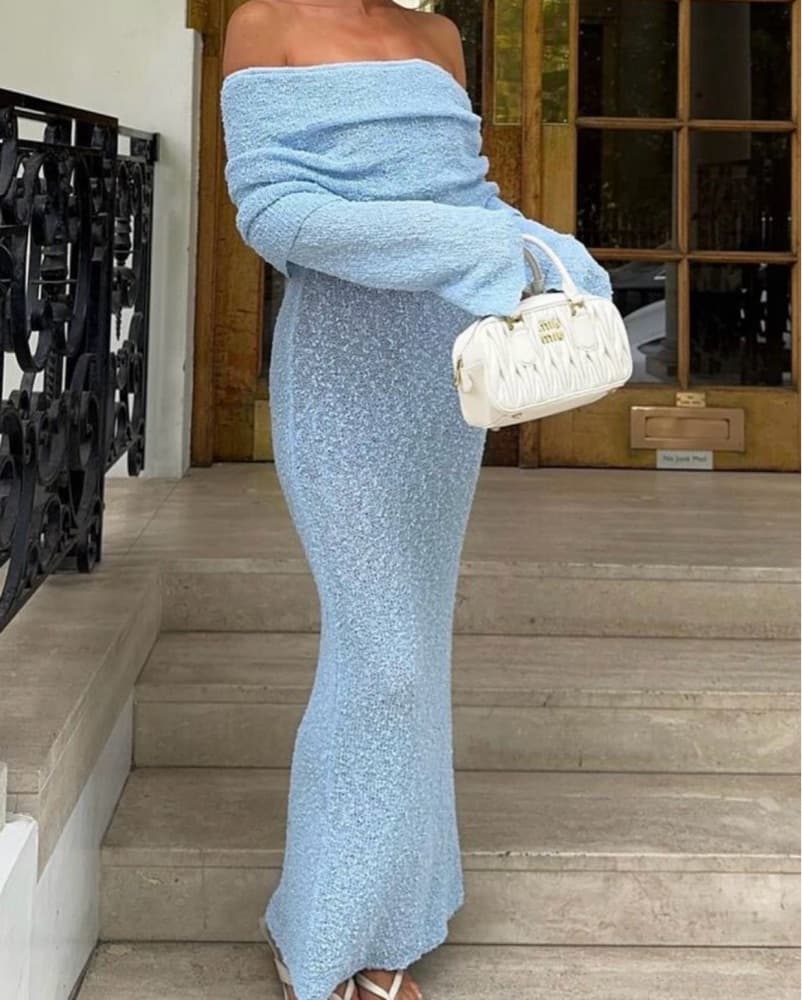 Meshki Marisol Off Shoulder Knit Dress  - Image 2