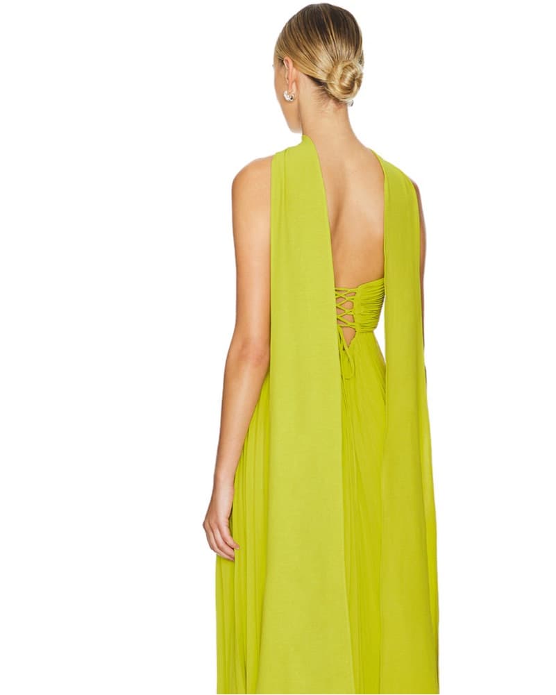 Dapheni Dress in Chartreuse - Image 3