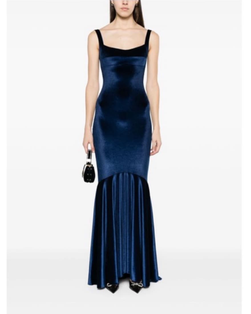 Farfetch Velvet Mermaid Gown - Image 1