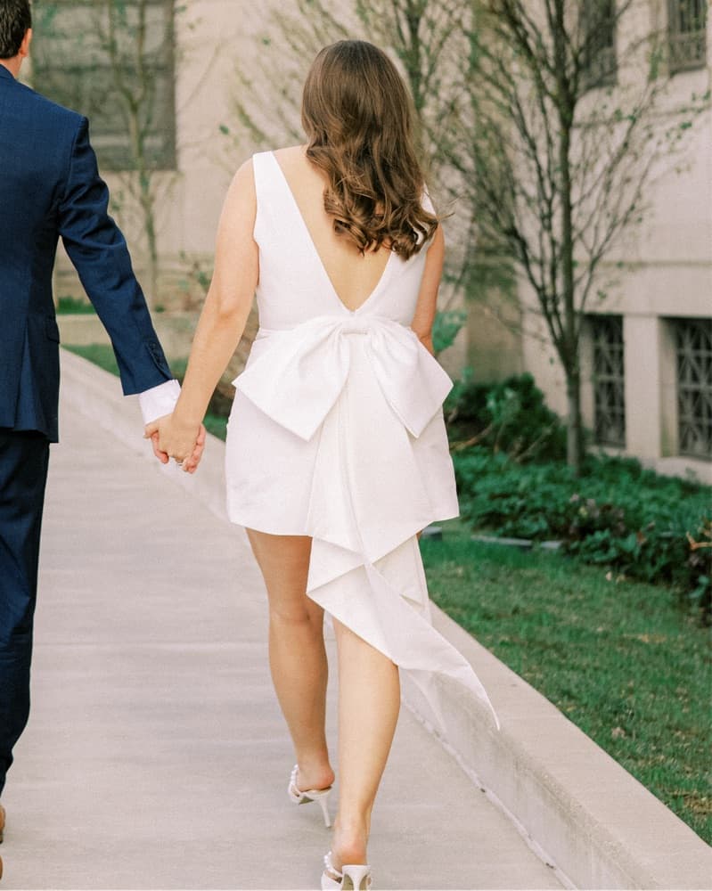 Sachin & Babi Reed Back Bow Mini Dress - Image 4