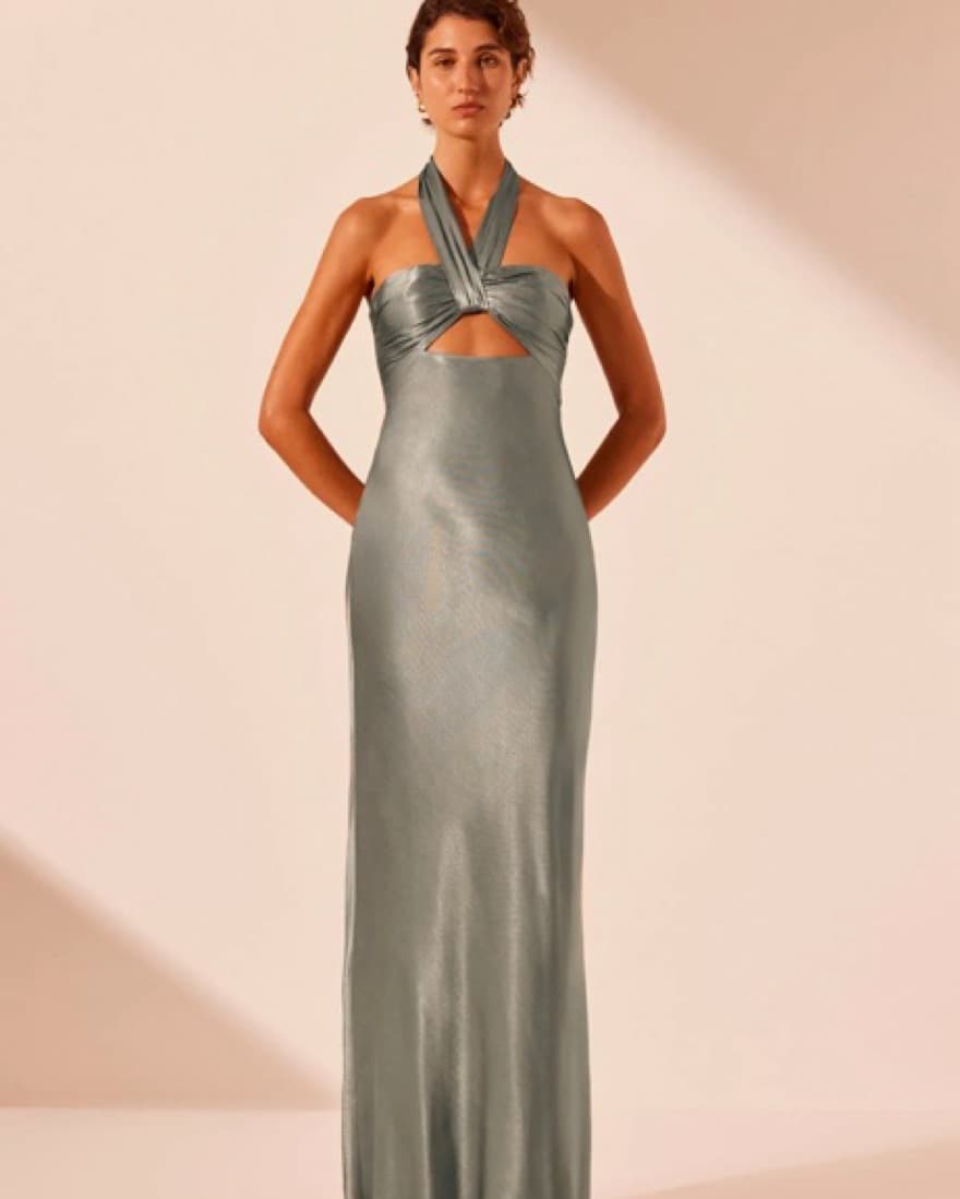 La Lune Ruched Halter Maxi Dress  - Image 2