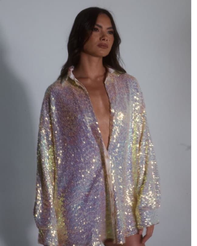 SLA the Label Ibiza Shirtdress Champagne - Image 1