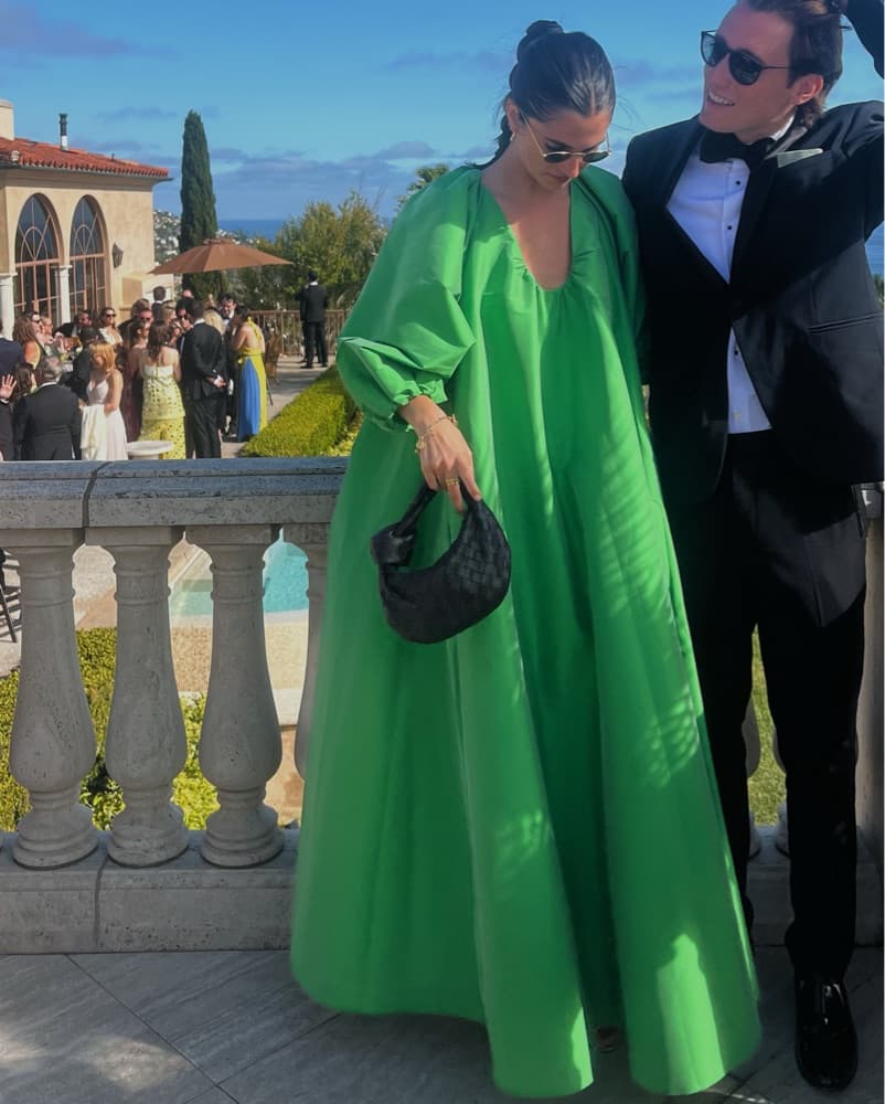 Bernadette George Tafeta Green Dress - Image 3