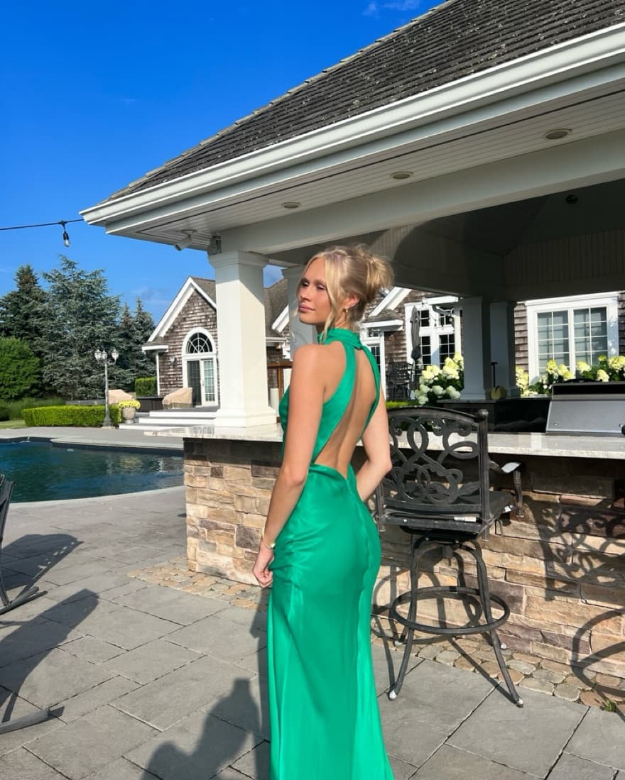 Formal Green dress - Image 4