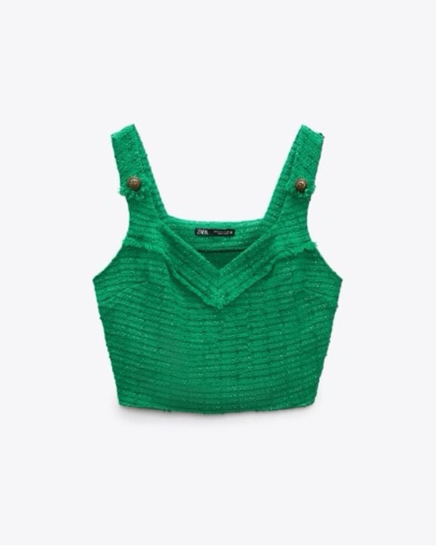 Zara Textured Weave Crop/Skort Set - Image 1