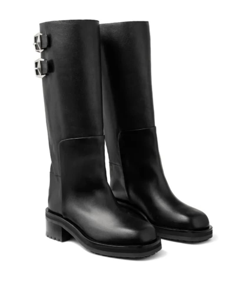 Jimmy Choo Brooklyn Leather Black Biker Boots - Image 4