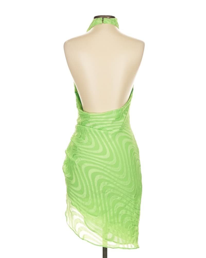 Lime Green Amanda Uprichard Dress - Image 3