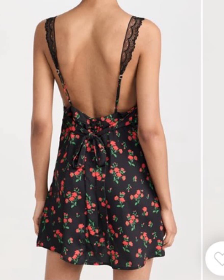 Resa Black And Red Mini Dress - Image 3