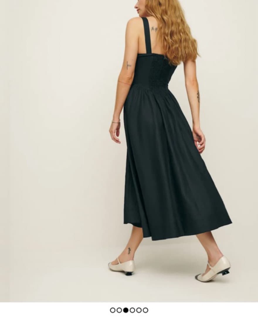 Reformation Balia Dress - Black - Image 2
