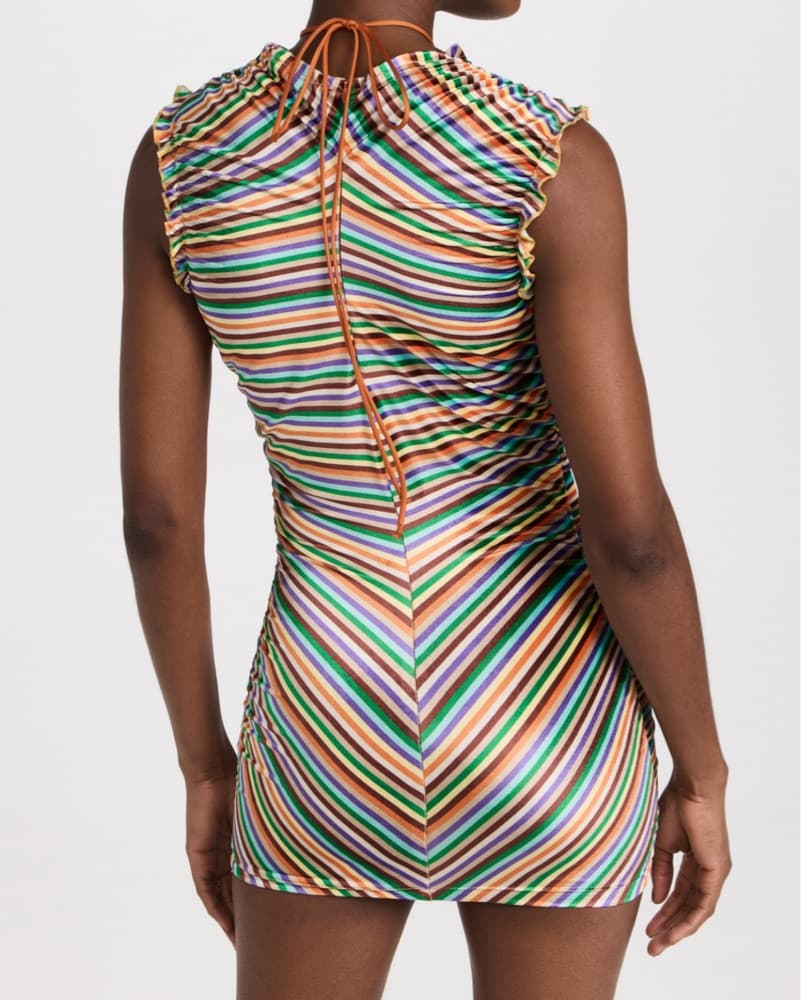 Siedres Colorful Stripe Mini Dress - Image 3
