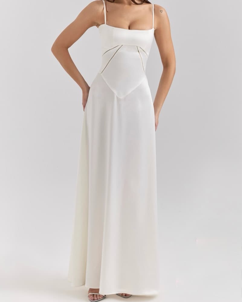 House Of CB Anabelle Ivory Dress - Image 1