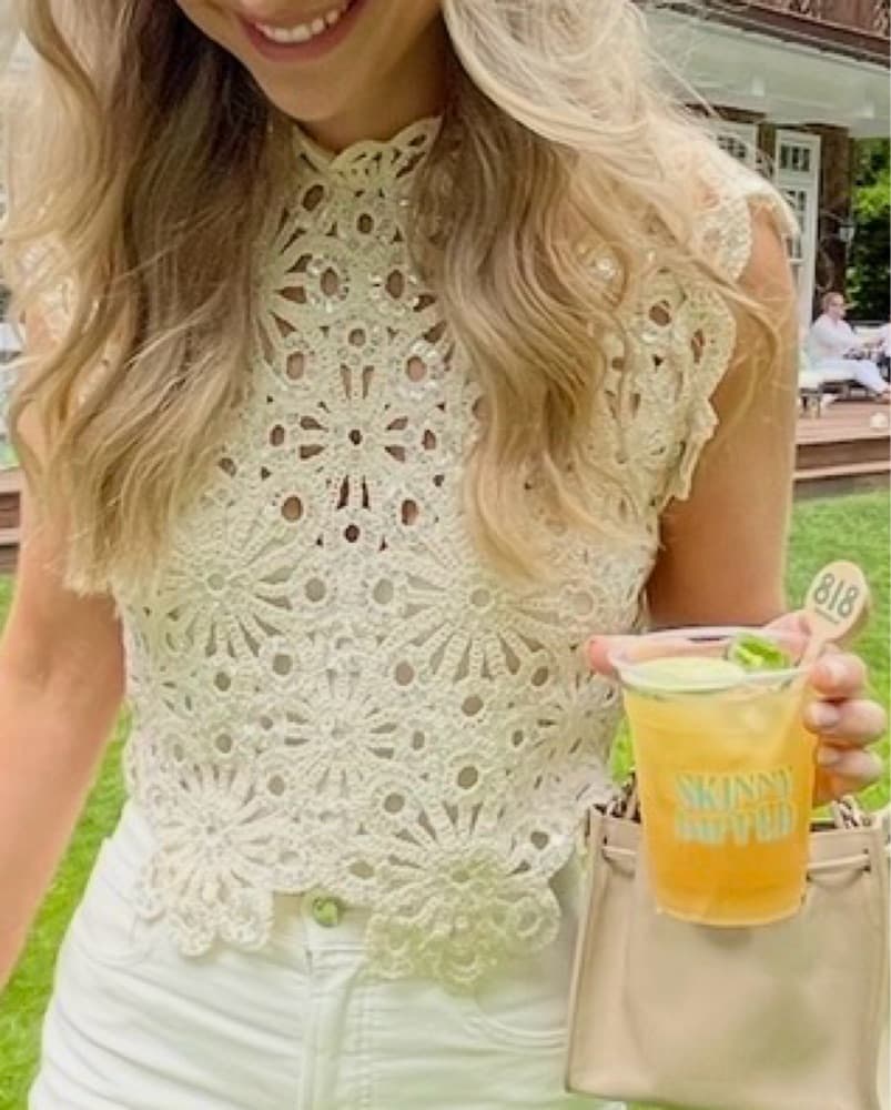 Maje Crochet And Sequin Top - Image 3