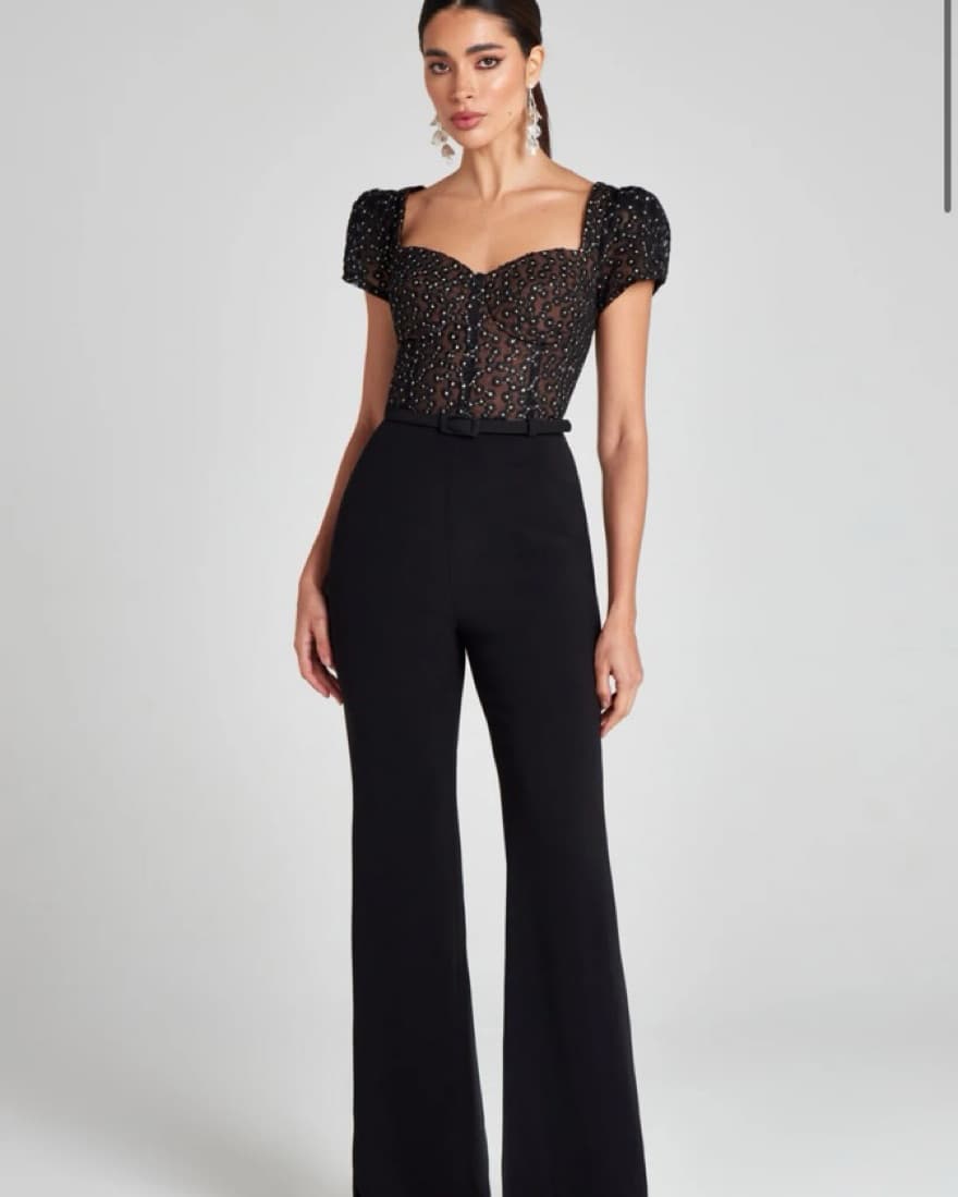 Nadine Merabi Black Jumpsuit - Image 1