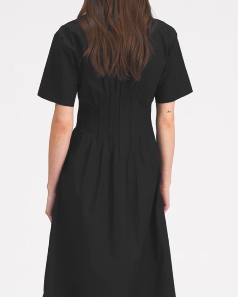 Tory Burch Poplin Pleat Waist Dress - Image 3