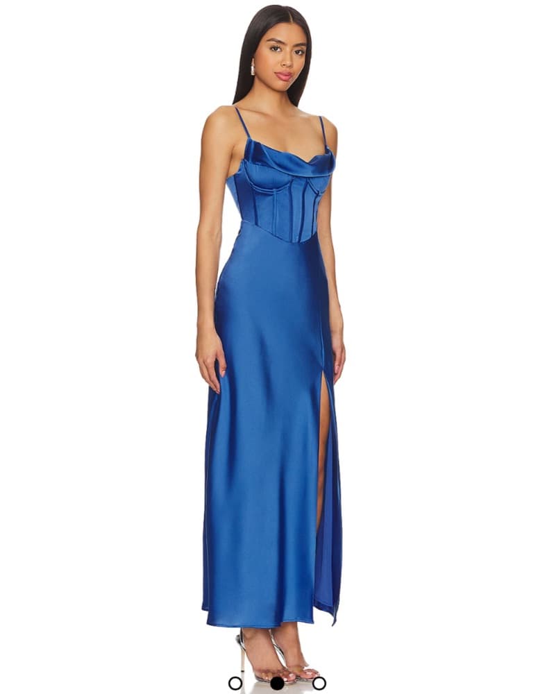 Cannes Dress In Denim Blue - Image 2