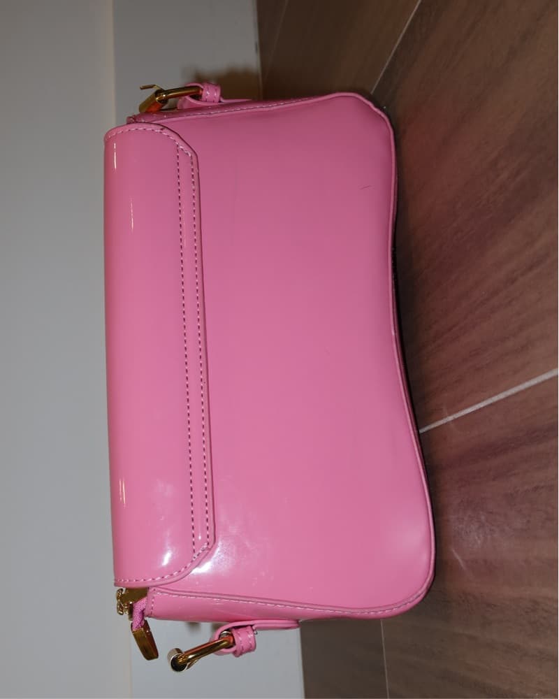 Modern Pink “Leather” Shoulder Purse - Image 2