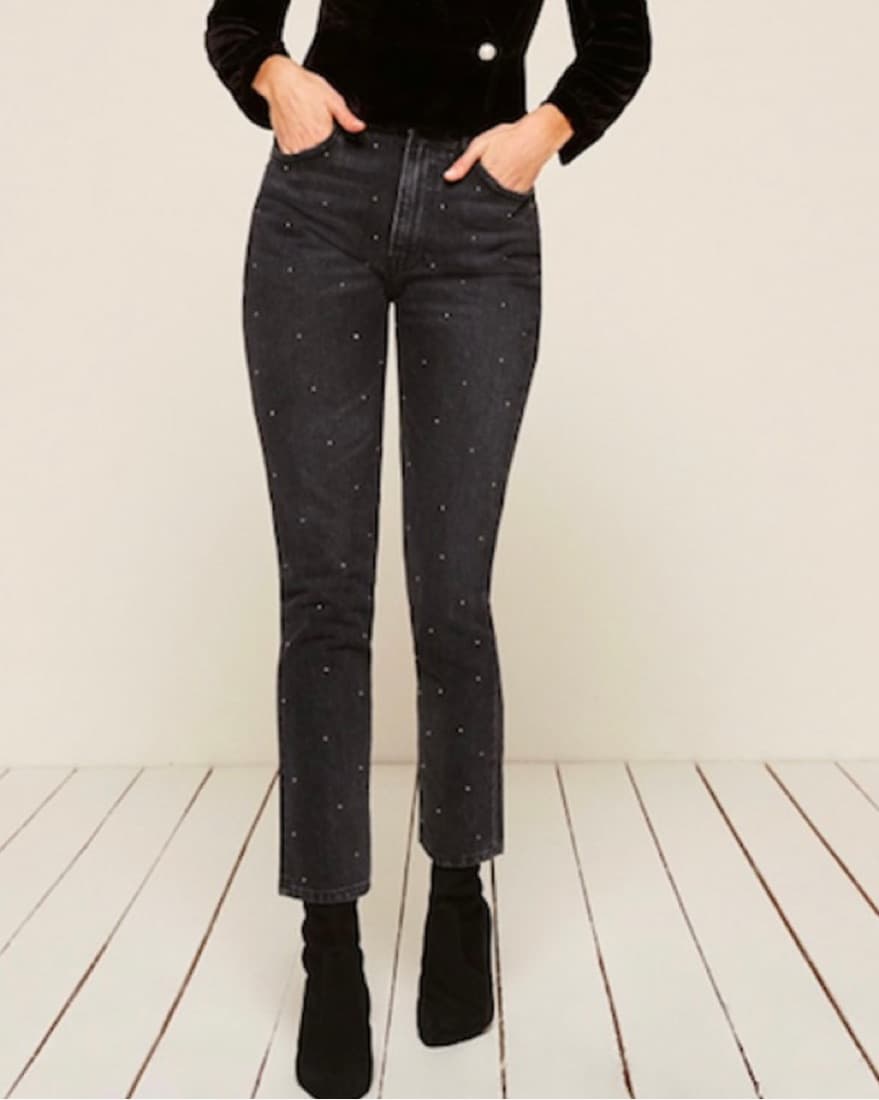Reformation Studded Straight Leg Jean - Image 3