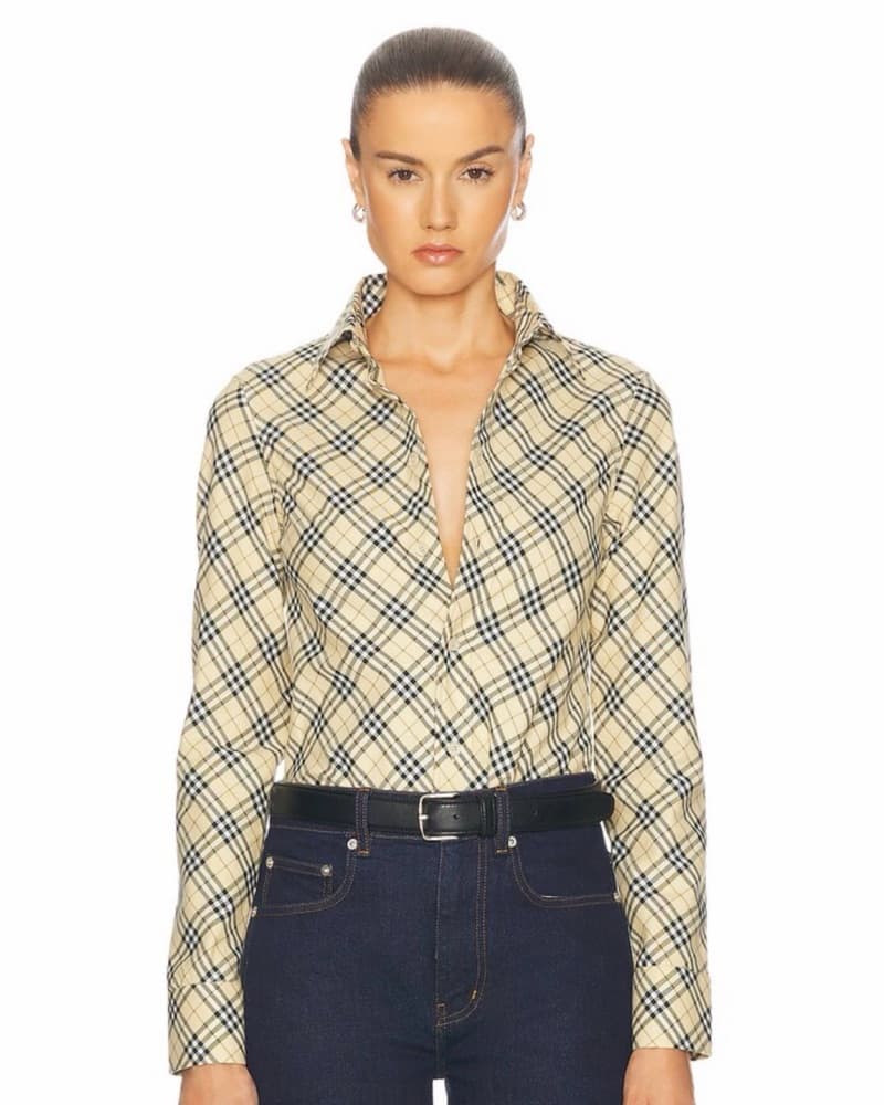 Burberry IP Check Long Sleeve Shirt - Image 1
