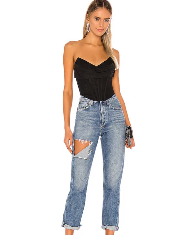 NBD Hailee Bustier Top In Black - Image 4