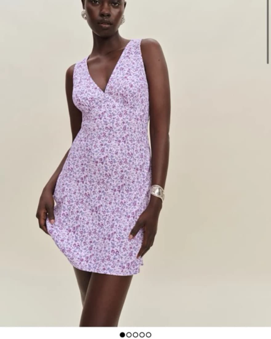 Reformation Purple And Blue Floral Dress - Image 1