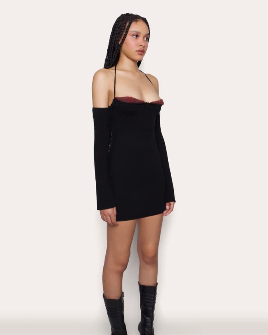 Danielle Guizio Rosemere Knit Mini Dress - Image 5