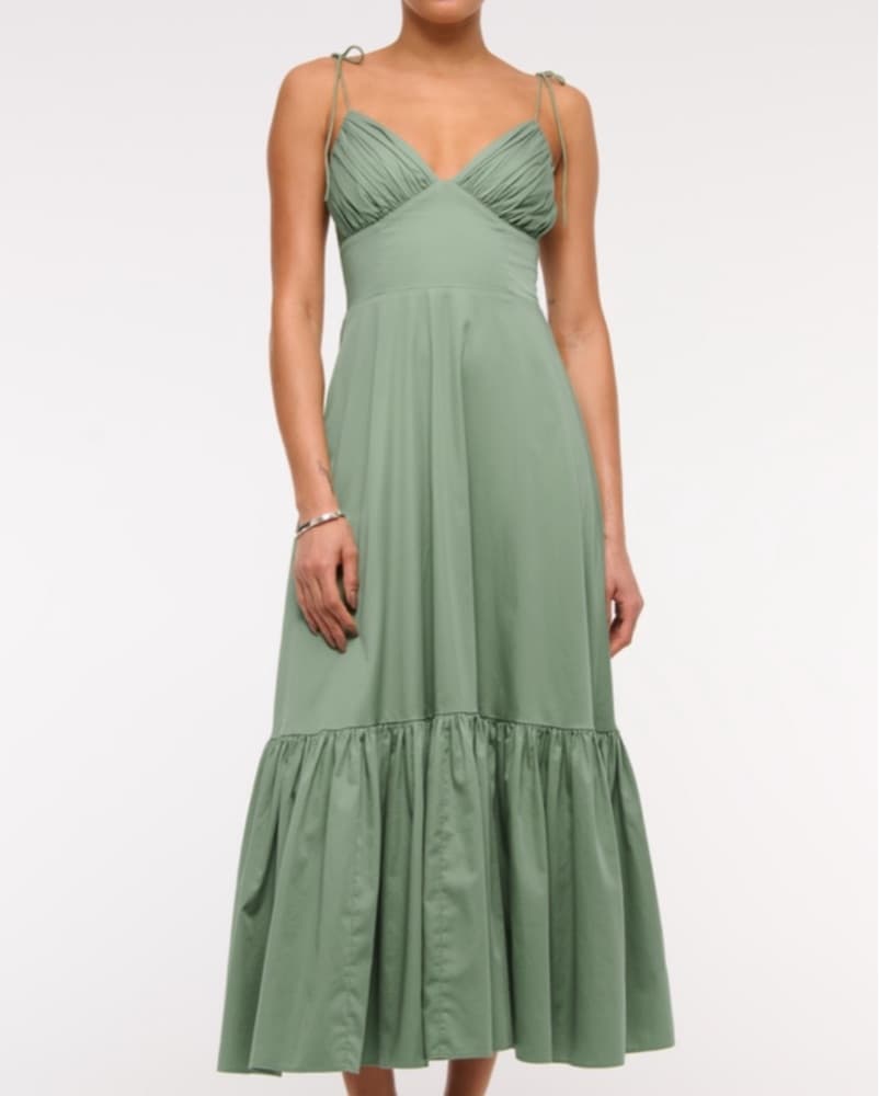 Tie-strap tiered maxi dress  - Image 1
