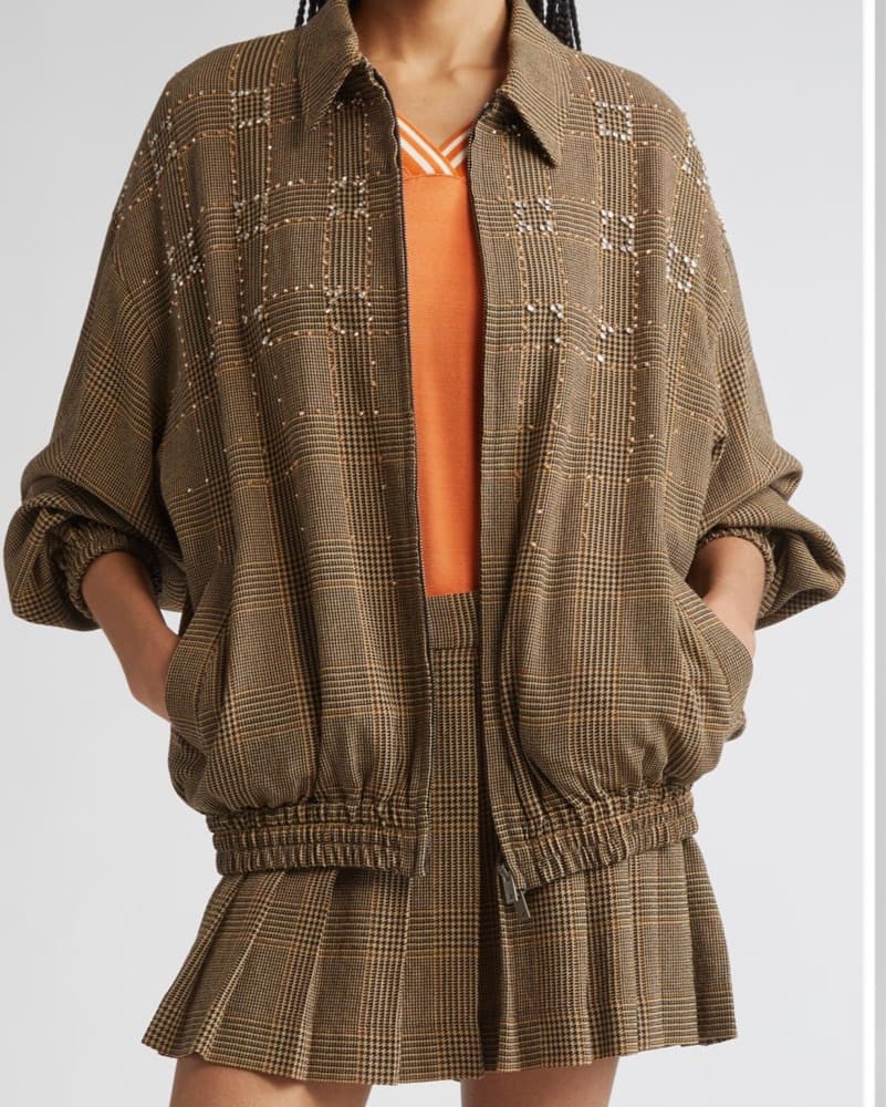 Golden Goose Plaid Bomber And Skirt Set - Image 5