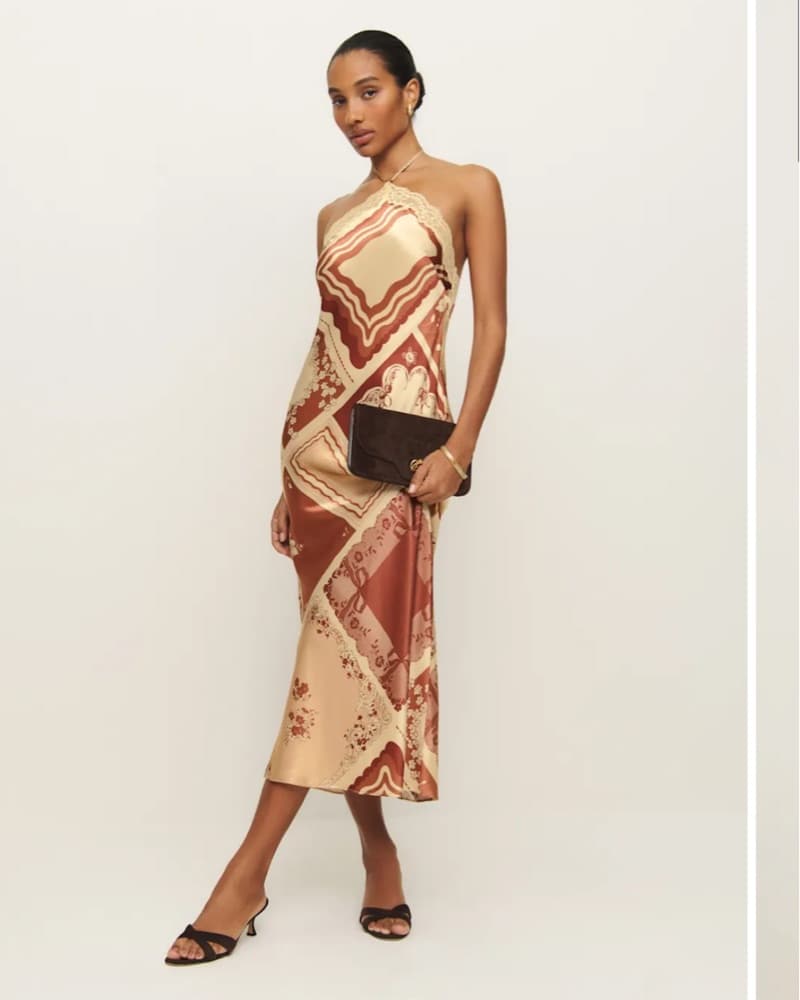 Reformation Aara Silk Dress - Image 3