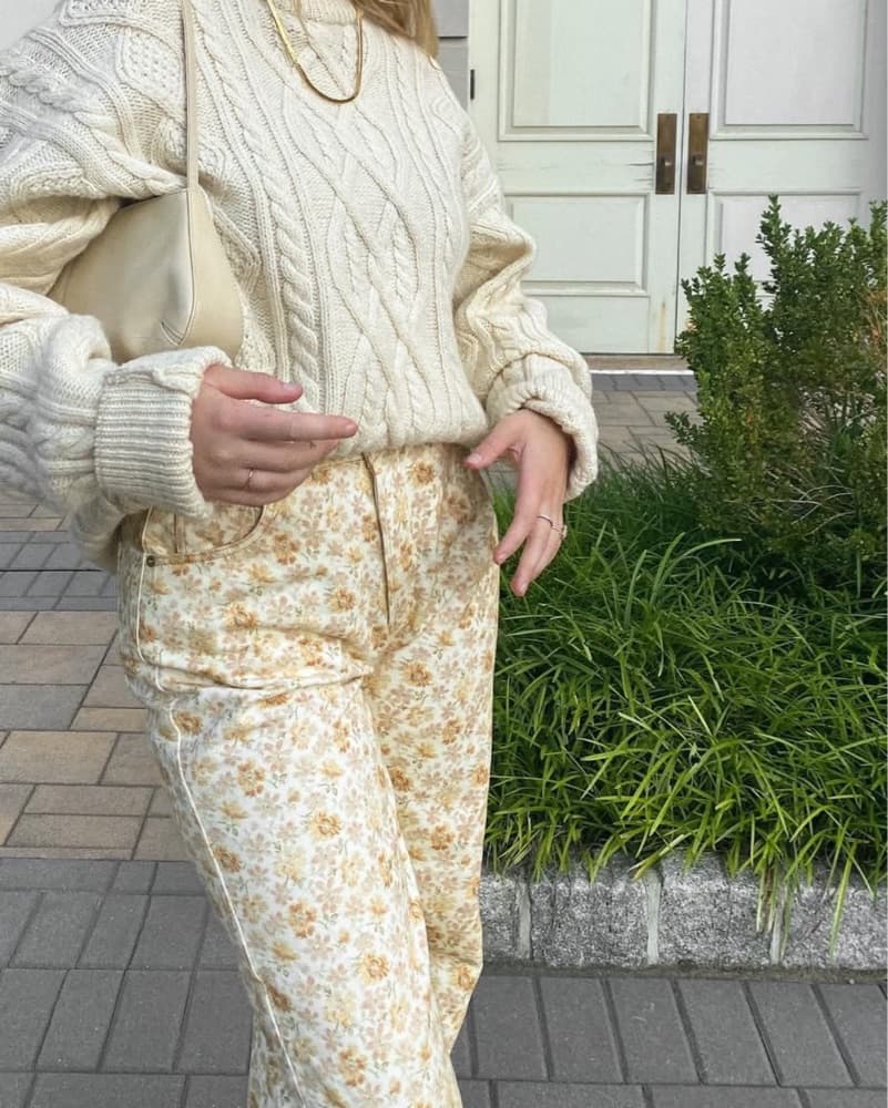 Heavy Manners Yellow Floral Baggy Pants - Image 3